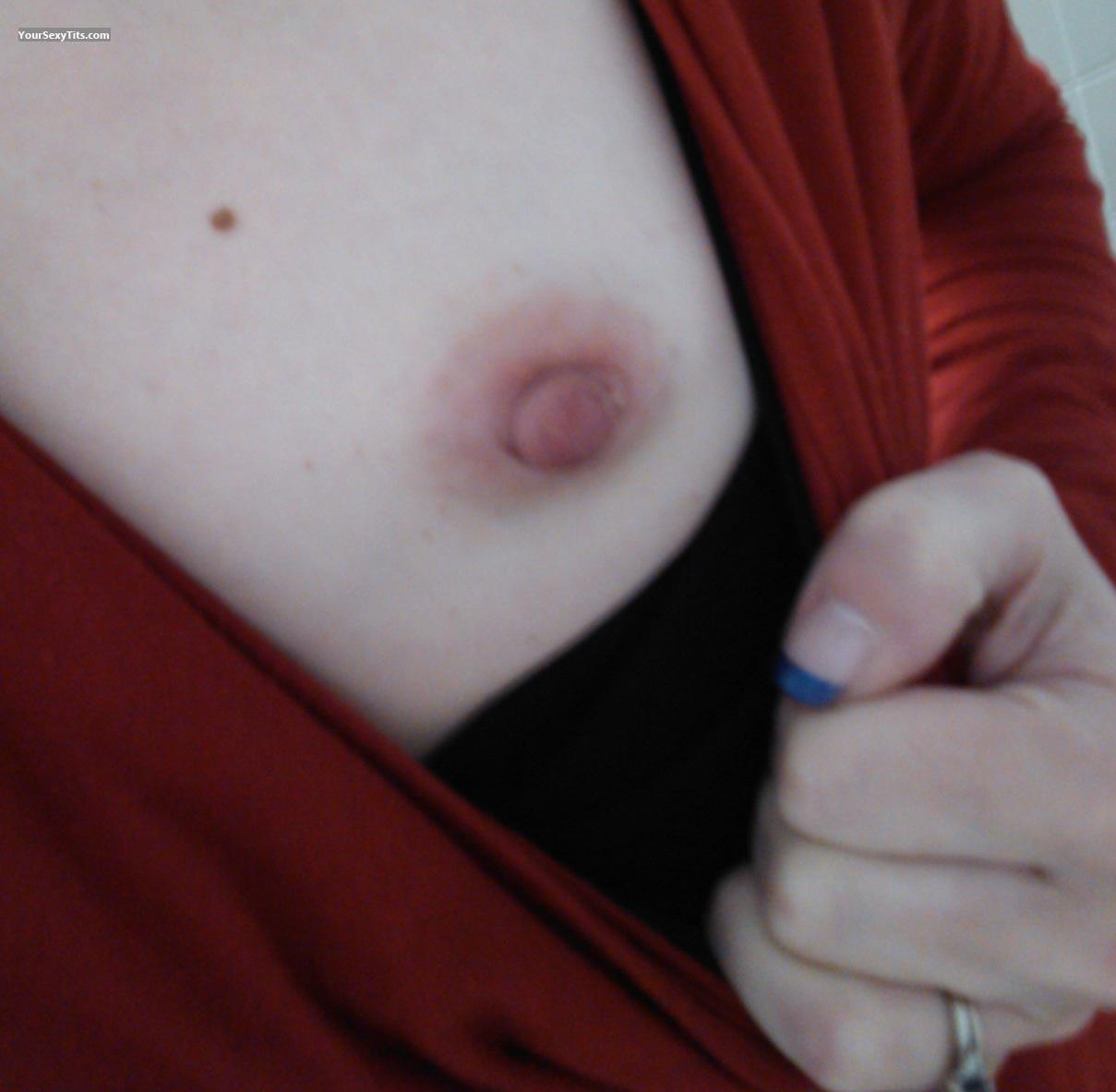 Tit Flash: My Coworker's Very Small Tits (Selfie) - Little S from United States